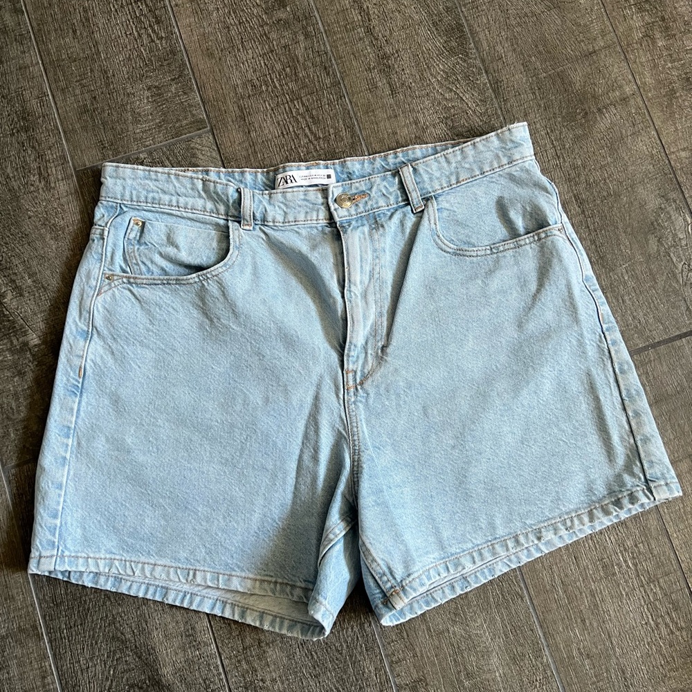 Zara Light Blue Denim Shorts